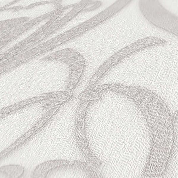 Barocktapet Alessia M1-No.3344 Non-woven tapet Grå Vit Barock