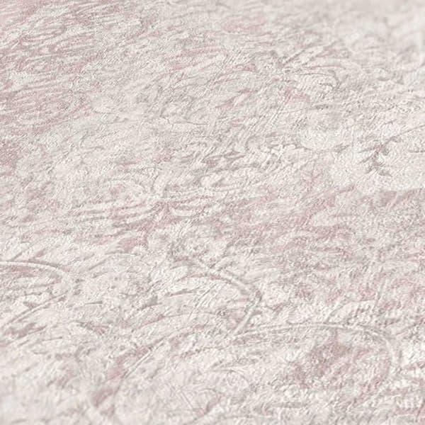 Barocktapet Alessia M1-No.3351 Rosé Vit Barock Ornament
