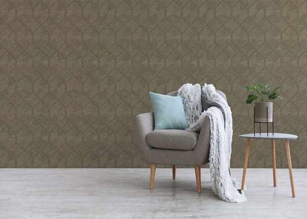 TADESSI Tapet Graphic Carlo M1-No.1804 non-woven tapet brun guld geometrisk för vardagsrum sovrum kök