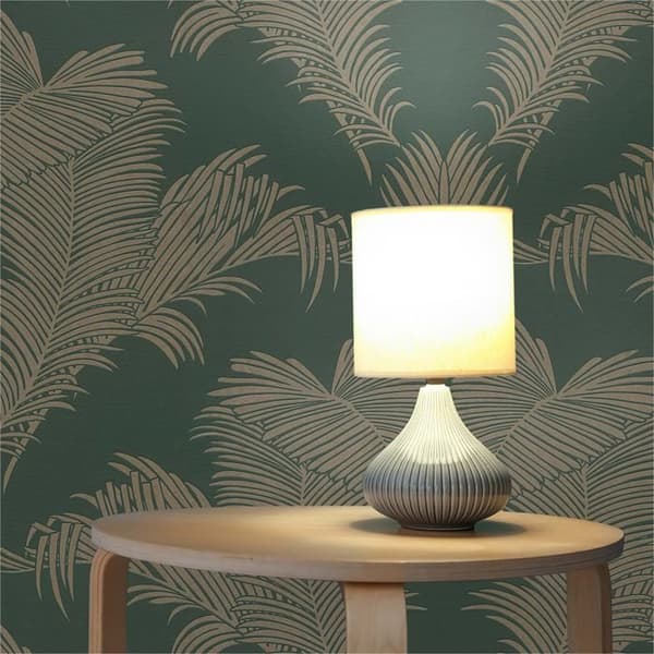 Tapet Aurora M1-No.1692 Non-vävt tapet Grön Guld Palm