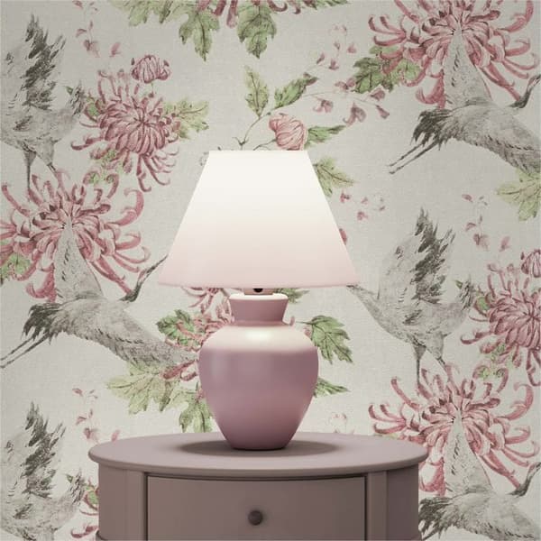 Papper Tapet Djur Adriano M1-No.443 Non-vävd tapet Rosa Grön Orientalisk