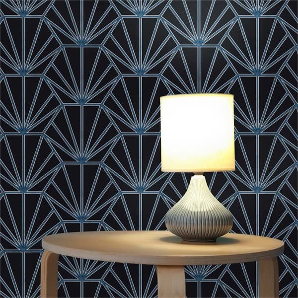 Grafiskt Tapet Carlo M1-No.462 Svart Blå Geometrisk Tapet