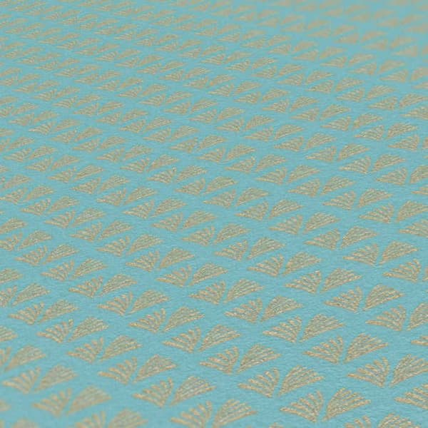 Papier M1-No.1686 Non-woven tapet Turquoise Blå Geometrisk