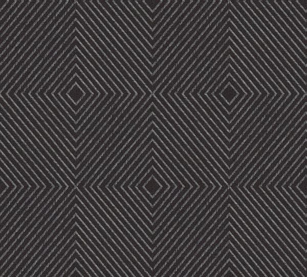 Grafiskt Tapet M1-No.1587 Ogenomskinlig Tapet Svart Silver Geometrisk