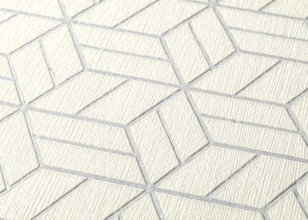 Grafisk Tapet M1-No.1581 Non-woven Tapet Silver Grå Geometrisk