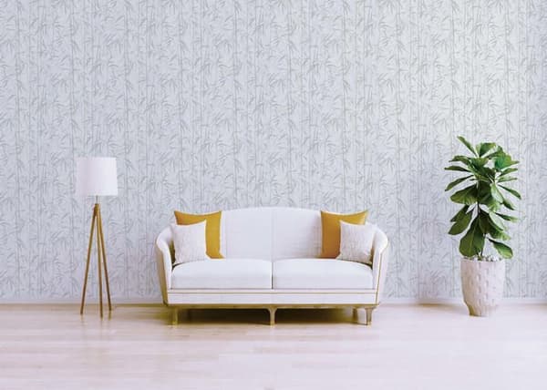 Tapetblad Enrico M1-No.1624 Non-woven tapet Beige Grädde Palmträd