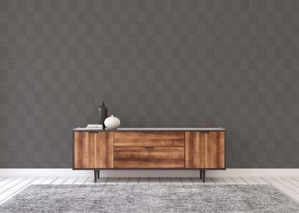 Grafiskt Tapet M1-No.1583 Non-woven Tapet Grå Silver Geometrisk