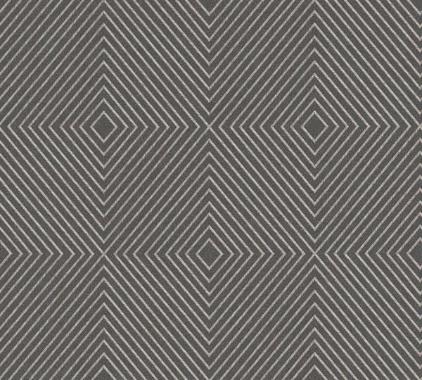 Grafiskt Tapet M1-No.1583 Non-woven Tapet Grå Silver Geometrisk