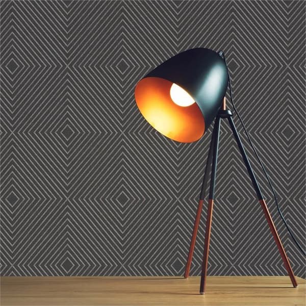 Grafiskt Tapet M1-No.1583 Non-woven Tapet Grå Silver Geometrisk