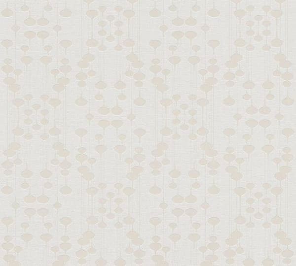 Grafiskt Tapet Tino M1-No.1644 Vit Beige Geometrisk Struktur