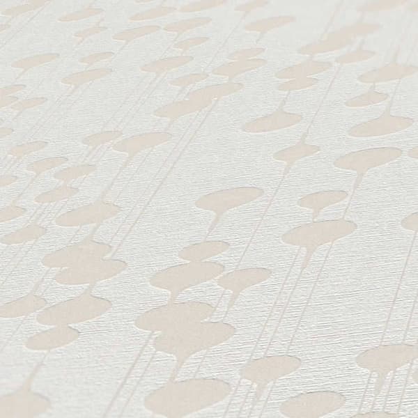 Grafiskt Tapet Tino M1-No.1644 Vit Beige Geometrisk Struktur