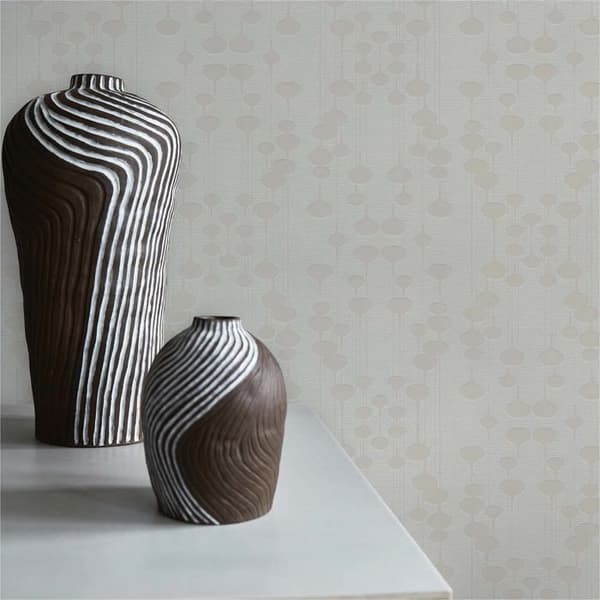 Grafisk tapet Tino M1-No.1644 | Non-woven tapet | Vit | Beige | Geometrisk | strukturera