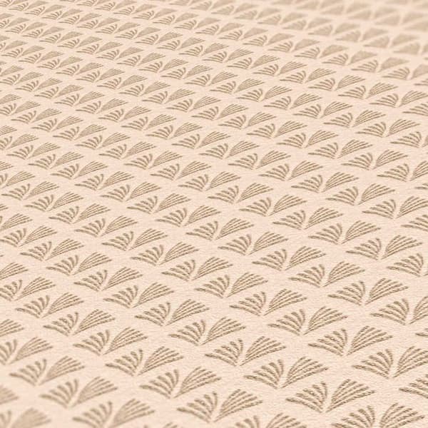 Papier M1-No.1685 Tapet intissé Beige Guld Geometrisk