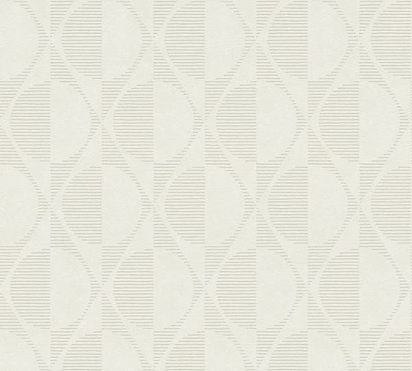 Retro Tapet M1-No.1675 Kräm Beige Geometrisk Grafisk