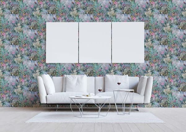 TADESSI tapet blommor Florentin M1-No.1704 non-woven tapet grön rosa floral naturlig vardagsrum sovrum kök