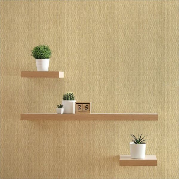 Enfärgat Tapet M1-No.1729 Non-woven Tapet Gul Vit Struktur Enfärgad