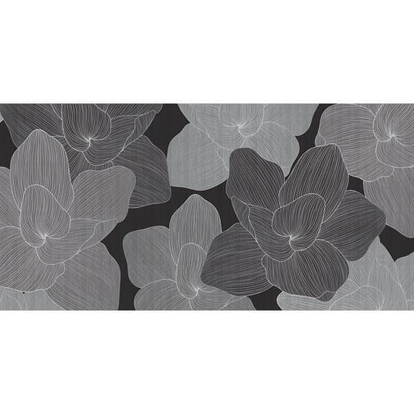 Fototapet Blommor M1-No.61422 - Tadessi - Digitaltryck - Grå - Vit
