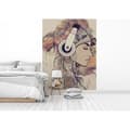 Miniatyrbild 2 av 3: Tapet M1-No.61078 digitaltryck beige gul flicka musik