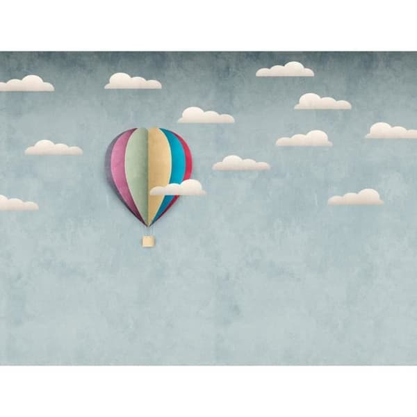 Sky Photo Wallpaper M1-No.10320 - Tadessi - Digitaltryck - Blått - Modernt - Barnrum - Moln - Ballong