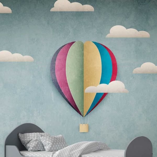 Sky Photo Wallpaper M1-No.10320 - Tadessi - Digitaltryck - Blått - Modernt - Barnrum - Moln - Ballong