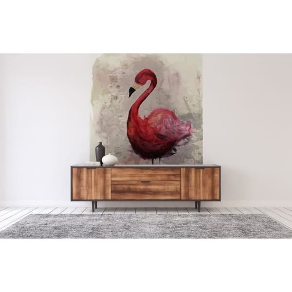 Fototapet Pink Flamingo M1-No.61083 - Tadessi - Digitaltryck - Röd - Beige - Fåglar - Djur