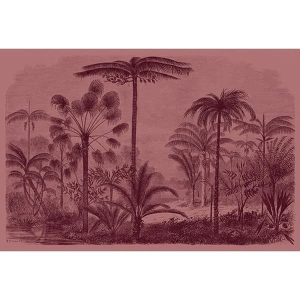 Jungle Photo Wallpaper M1-No.60862 - Tadessi - Digitaltryck - Rosa - Lila - Vintage