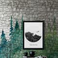 Miniatyrbild 1 av 4: Fototapet imiterad sten M1-No.10277 - Tadessi - Digitaltryck - Grön - Grå - Skog - Urban - Loft