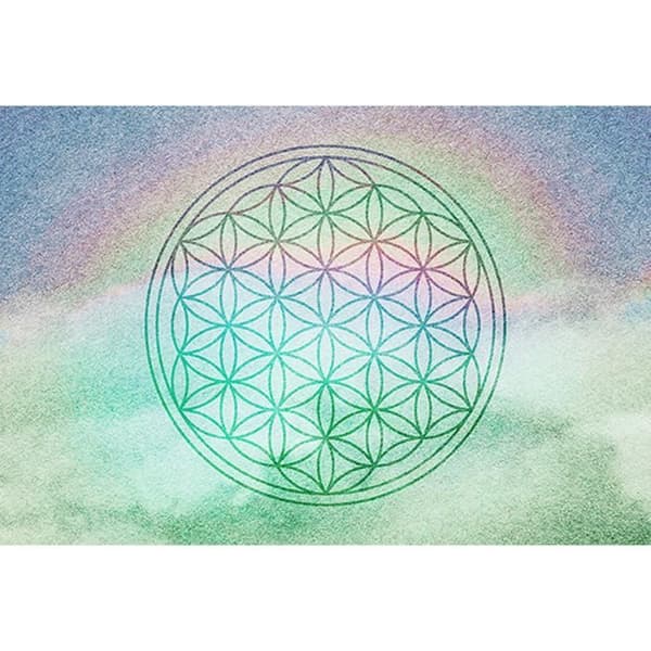 Oriental tapet M1-No.60125 Digital tryck Grön Lila Mandala