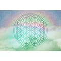 Miniatyrbild 1 av 3: Oriental tapet M1-No.60125 Digital tryck Grön Lila Mandala