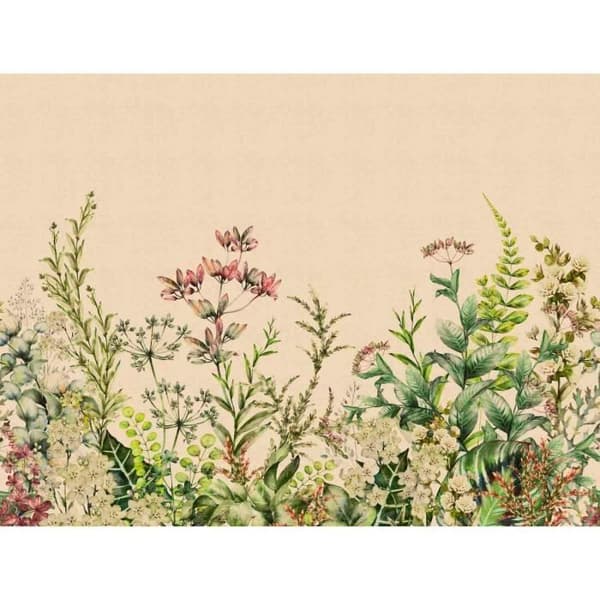 Jungle Photo Wallpaper M1-No.10301 - Tadessi - Digitaltryck - Beige - Grön - Blommor - Botanisk - Blad
