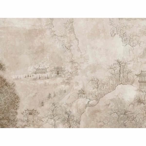 Japansk vintage fototapet M1-No.10279 - Tadessi - Digitaltryck - Beige - Kinesiska - Träd