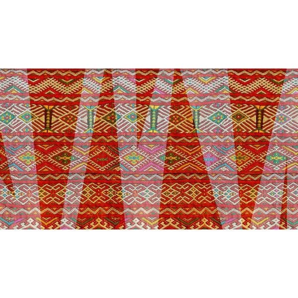Oriental tapet M1-No.60050 Digital tryck Röd Grön