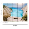 Miniatyrbild 1 av 3: Papper med strand M1-No.60429 Digitaltryck Blå Brun Hav