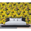 Miniatyrbild 3 av 3: Tapet blommor M1-No.60990 Digitaltryck Gul Grön Rosor