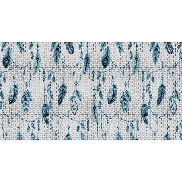 Feather Photo Wallpaper M1-No.60114 - Tadessi - Digitaltryck - Blå - Grå - Boho Style
