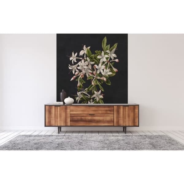 Tapet blommor M1-No.61229 Digitaltryck Grön Svart Blommig