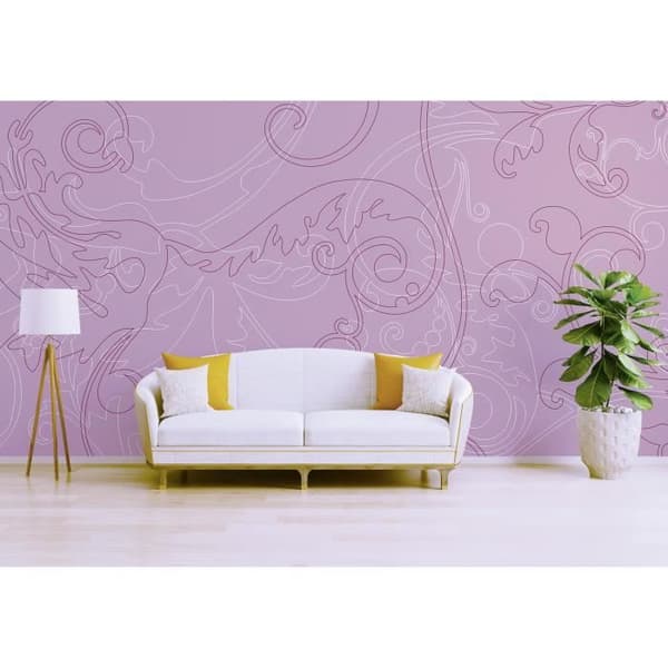 Barock fototapet M1-No.60228 - Tadessi - Digitaltryck - Rosa - Vit - Ornament