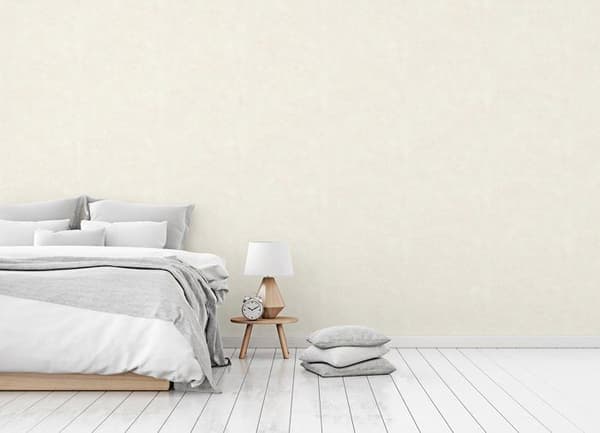Enfärgad tapet M1-No.3076 | Non-woven tapet | Grädde | Unicolor