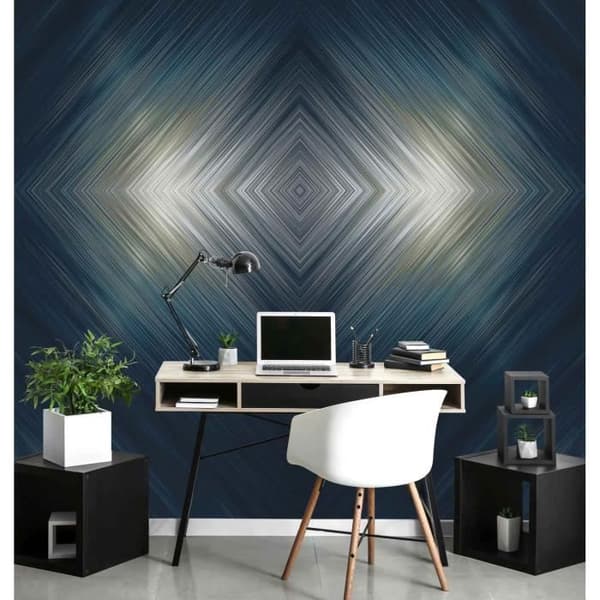 3D Fototapet M2-No.0538 - Tadessi - Digitaltryck - Blått - Blixtslag - Modernt - Geometriskt