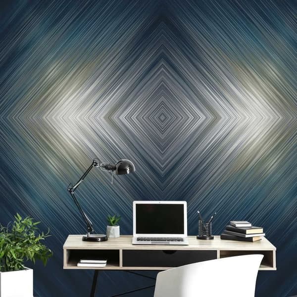 3D Fototapet M2-No.0538 - Tadessi - Digitaltryck - Blått - Blixtslag - Modernt - Geometriskt