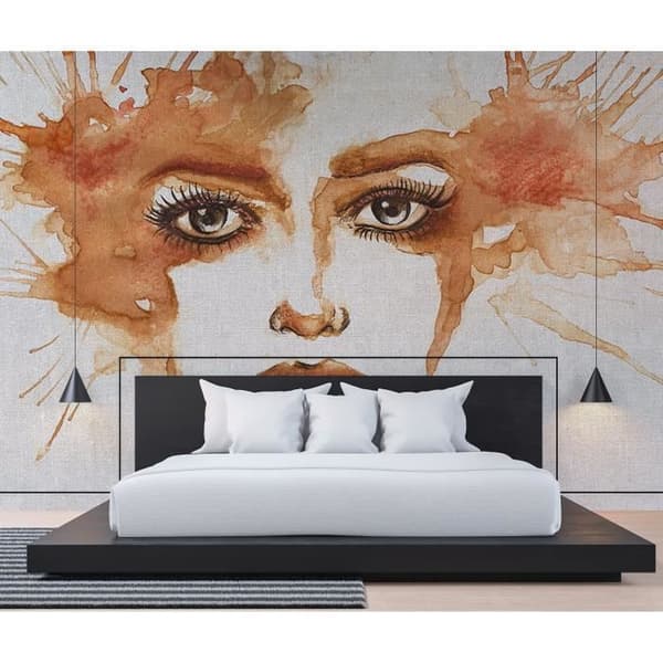 Modern fototapet M1-No.61118 - Tadessi - Digitaltryck - Orange - Vit