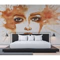Miniatyrbild 3 av 3: Modern fototapet M1-No.61118 - Tadessi - Digitaltryck - Orange - Vit