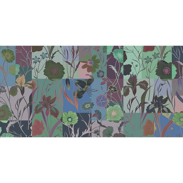 Fototapet Blommor M1-No.60814 - Tadessi - Digitaltryck - Grön - Blå