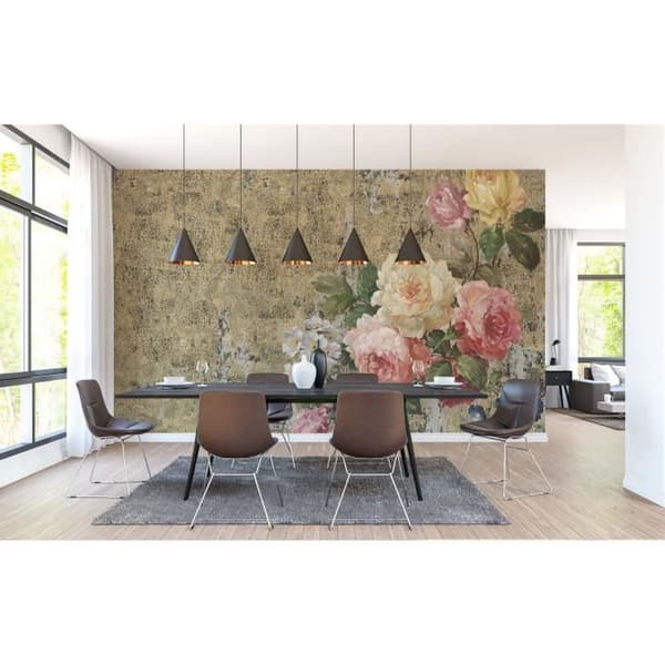 Fototapet Blommor M1-No.60044 - Tadessi - Digitaltryck - Gul - Rosa - Rosor - Natur