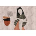 Miniatyrbild 1 av 3: Tapet M1-No.61397 digitaltryck rosa orange abstrakt