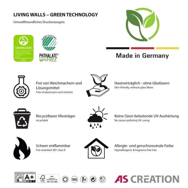 Fönsterfototapet M1-No.60472 - Tadessi - Digitaltryck - Grön - Grå - Betongimitation - Natur