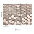 Miniatyrbild 1 av 3: 3D-tapet M1-No.60434 digitaltryck grå vit hexagon