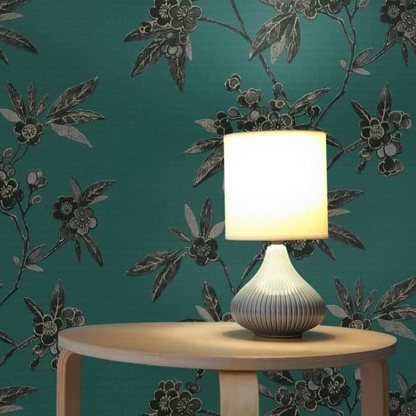 Mario flower tapet M1-No.3116 | Non-woven tapet | Grön | Svart | Blommig | Natur