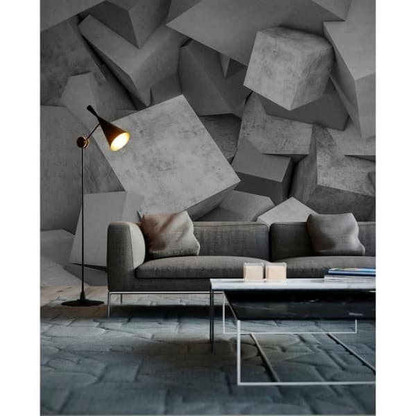 3D Fototapet M1-No.60395 - Tadessi - Digitaltryck - Grå - Betongimitation