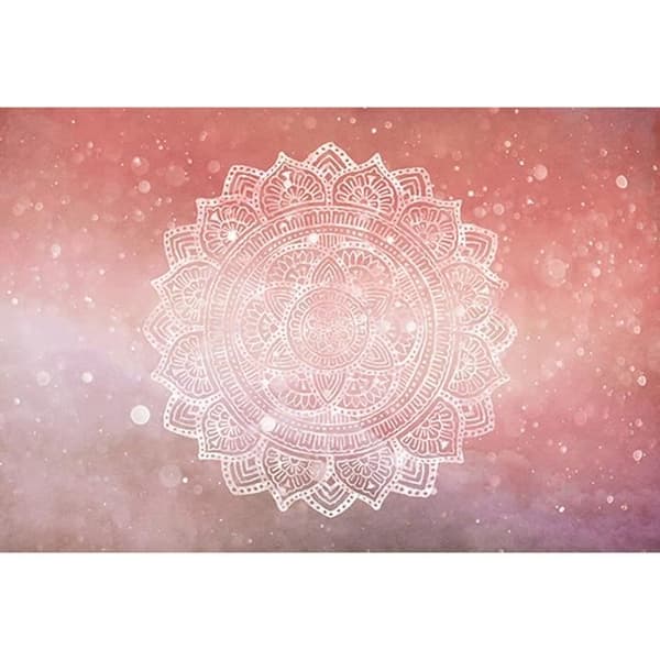 Orientalisk fototapet M1-No.60186 - Tadessi - Digitaltryck - Rosa - Vit - Mandala